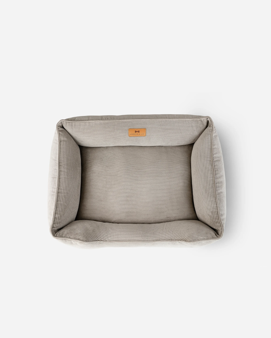 Chester & Lee | Fancy Corduroy Sleeper Dog Bed Taupe