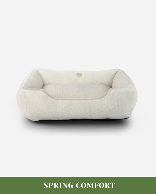 Chester & Lee | Furry Sleeper Dog Bed Beige
