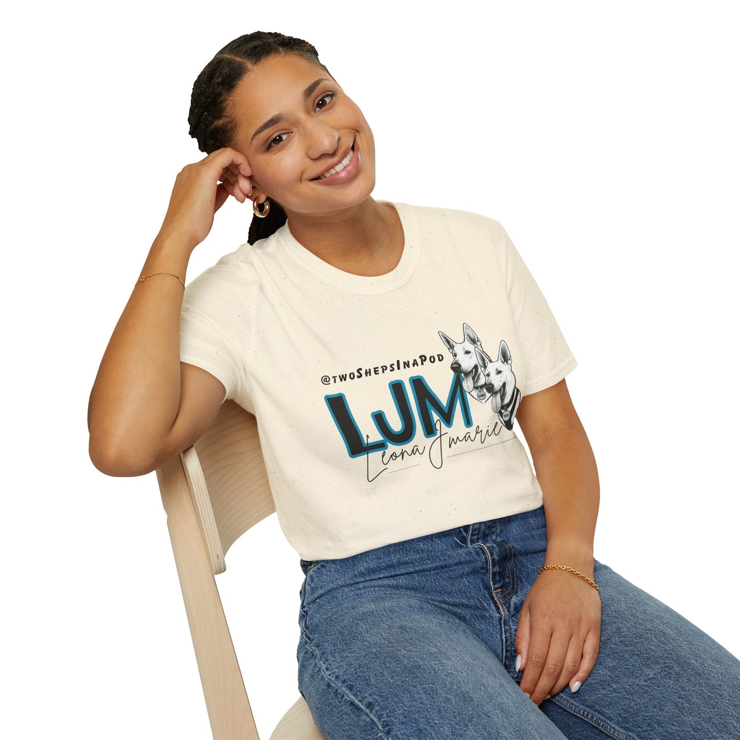 Leona J Marie Custom Logo T-Shirt @twoShepsInaPod