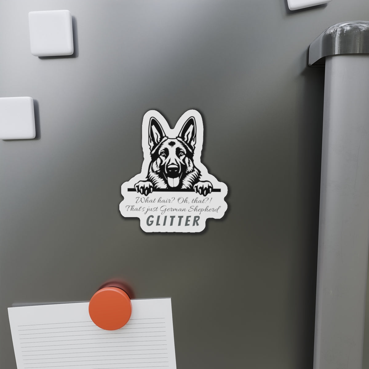 German Shepherd Glitter Die-Cut Magnet