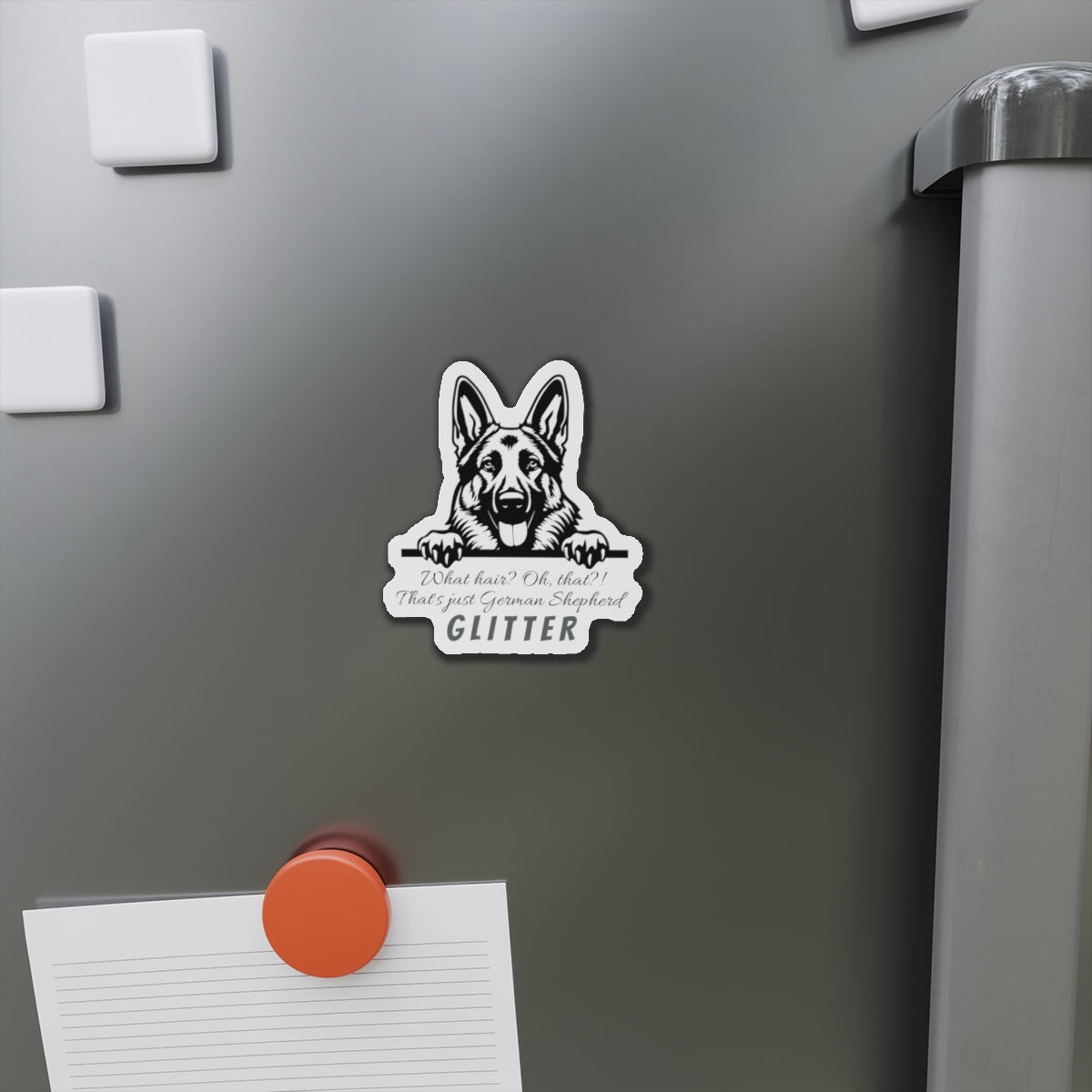German Shepherd Glitter Die-Cut Magnet