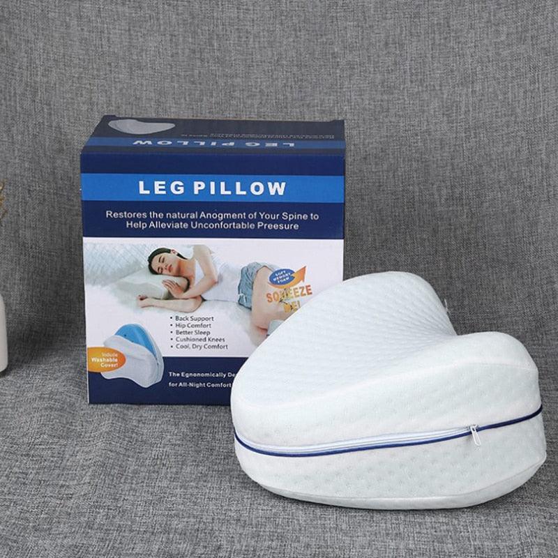 New Memory Cotton Leg Pillow Sleeping Orthopedic Sciatica Back Hip Body Joint Pain Relief Thigh Orthopedic Knee Pillow for Sciatica Relief Back Pain Leg Pain Pregnancy Hip Joint Pain Leg Pad Cushion Home Memory Foam