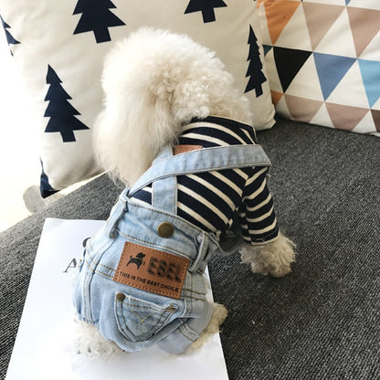 Denim Jumpsuit for Small Pets