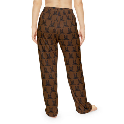 Brown German Shepherd Women's Pajama Pants