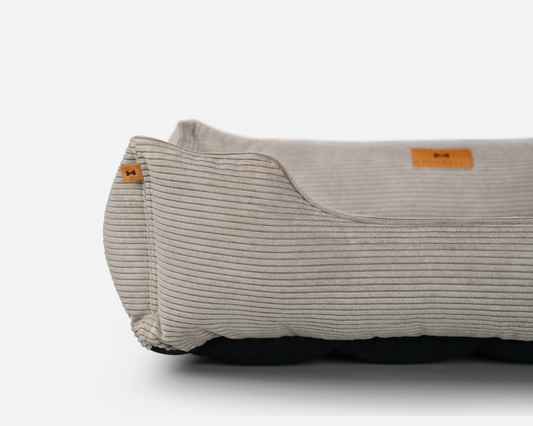 Chester & Lee | Fancy Corduroy Sleeper Dog Bed Taupe