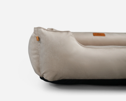 Chester & Lee | Classic Velvet Sleeper Dog Bed Beige