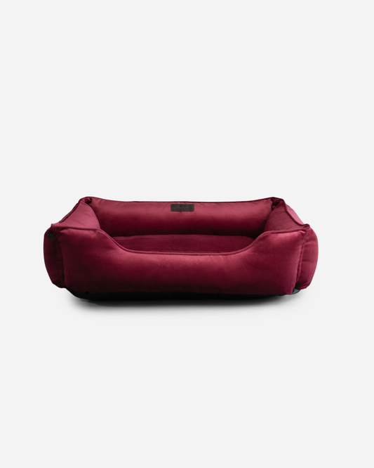 Chester & Lee | Vibrant Velvet Sleeper Dog Bed Wine