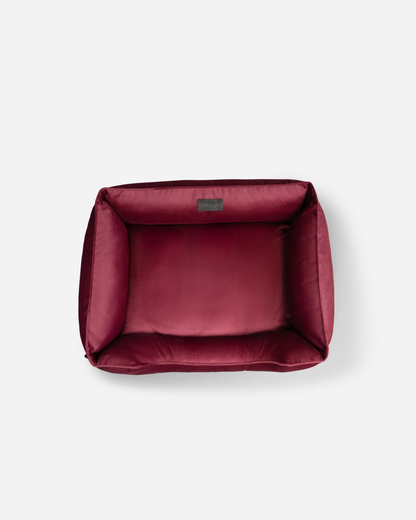 Chester & Lee | Vibrant Velvet Sleeper Dog Bed Wine