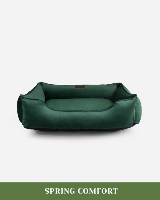 Chester & Lee | Classic Velvet Sleeper Dog Bed Green