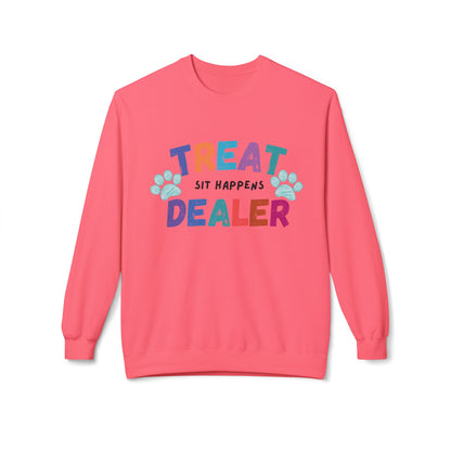 Treat Dealer Sweatshirt "Sit Happens" Funny Crewneck