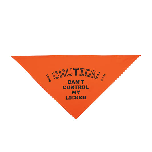Playful Pet Bandana "CAUTION! I can't control my licker"