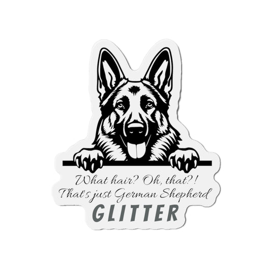 German Shepherd Glitter Die-Cut Magnet
