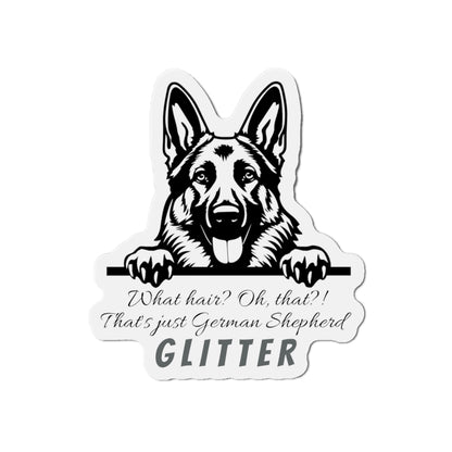 German Shepherd Glitter Die-Cut Magnet