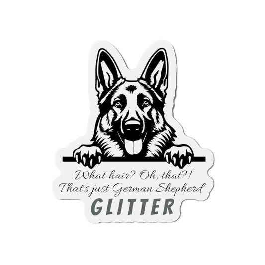 German Shepherd Glitter Die-Cut Magnet