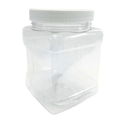 Clear PET Plastic Grip Dry/Liquid Food Storage Jars w/ Caps (Food Grade - BPA Free)