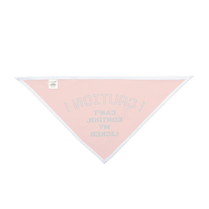 Playful Pet Bandana "CAUTION! I can't control my licker"