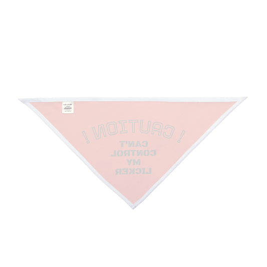 Playful Pet Bandana "CAUTION! I can't control my licker"