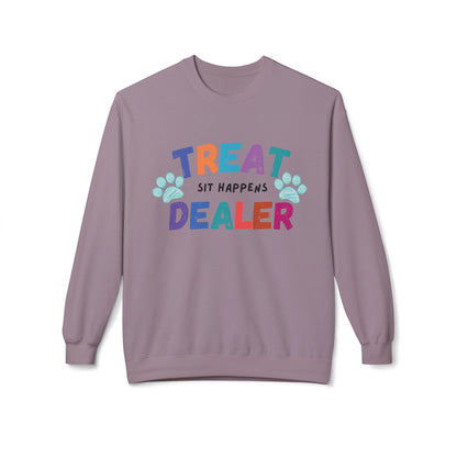 Treat Dealer Sweatshirt "Sit Happens" Funny Crewneck