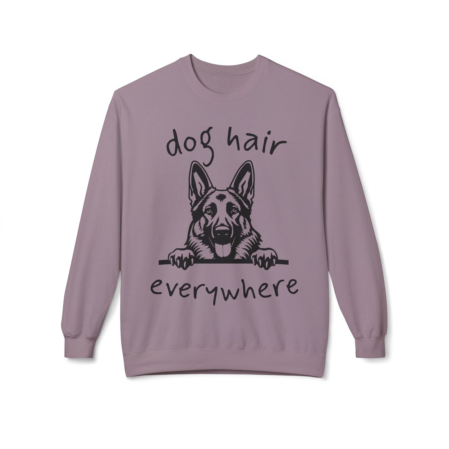 "Dog Hair Everywhere" Unisex Midweight Soft-style Fleece Crewneck Sweatshirt
