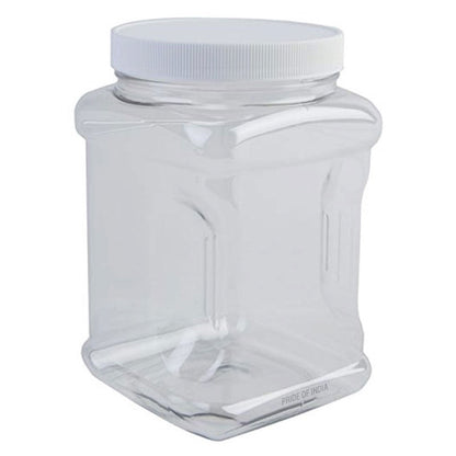 Clear PET Plastic Grip Dry/Liquid Food Storage Jars w/ Caps (Food Grade - BPA Free)