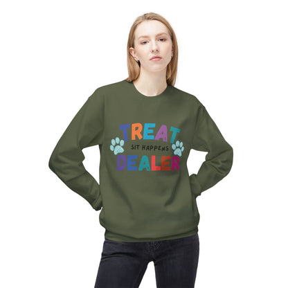 Treat Dealer Sweatshirt "Sit Happens" Funny Crewneck