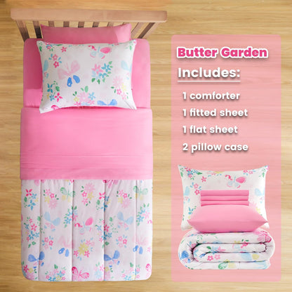 Kids Jersey Knit Comforter Set - Includes Sheets & Pillowcases
