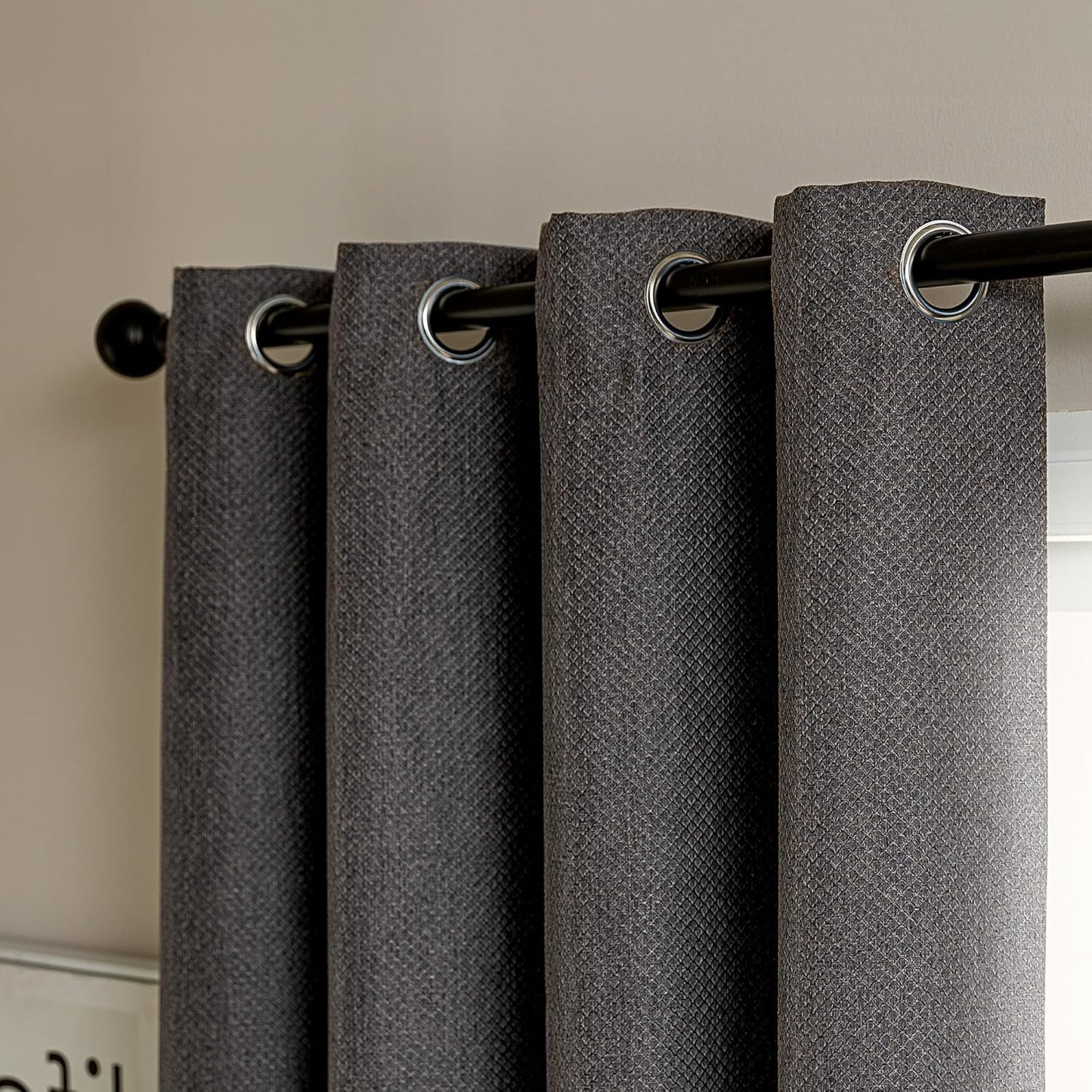 Faux Linen Washable Thermal Blackout Curtains
