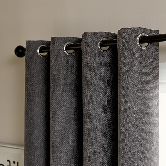 Faux Linen Washable Thermal Blackout Curtains