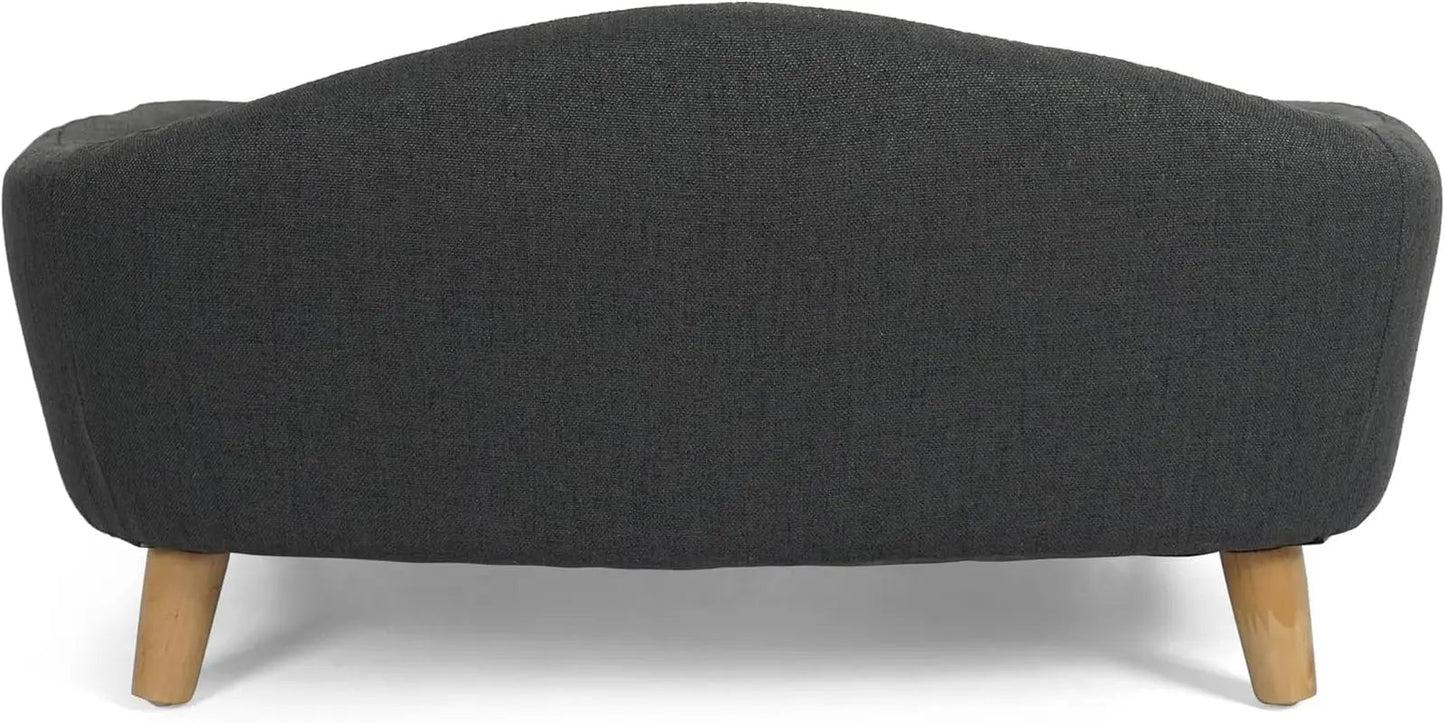 Corduroy Elevated Dog Sofa Bed with Wood Legs | Modern Living Suite