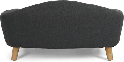 Corduroy Elevated Dog Sofa Bed with Wood Legs | Modern Living Suite