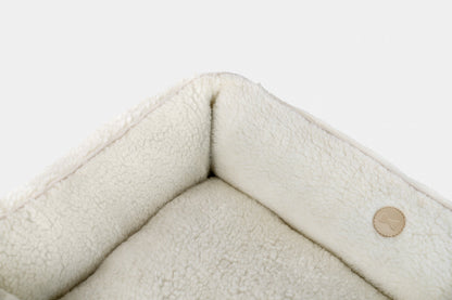 Chester & Lee | Furry Sleeper Dog Bed Beige