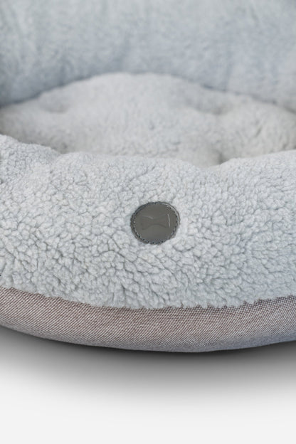 Chester & Lee | Furry Gray Donut Dog Bed