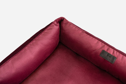 Chester & Lee | Vibrant Velvet Sleeper Dog Bed Wine