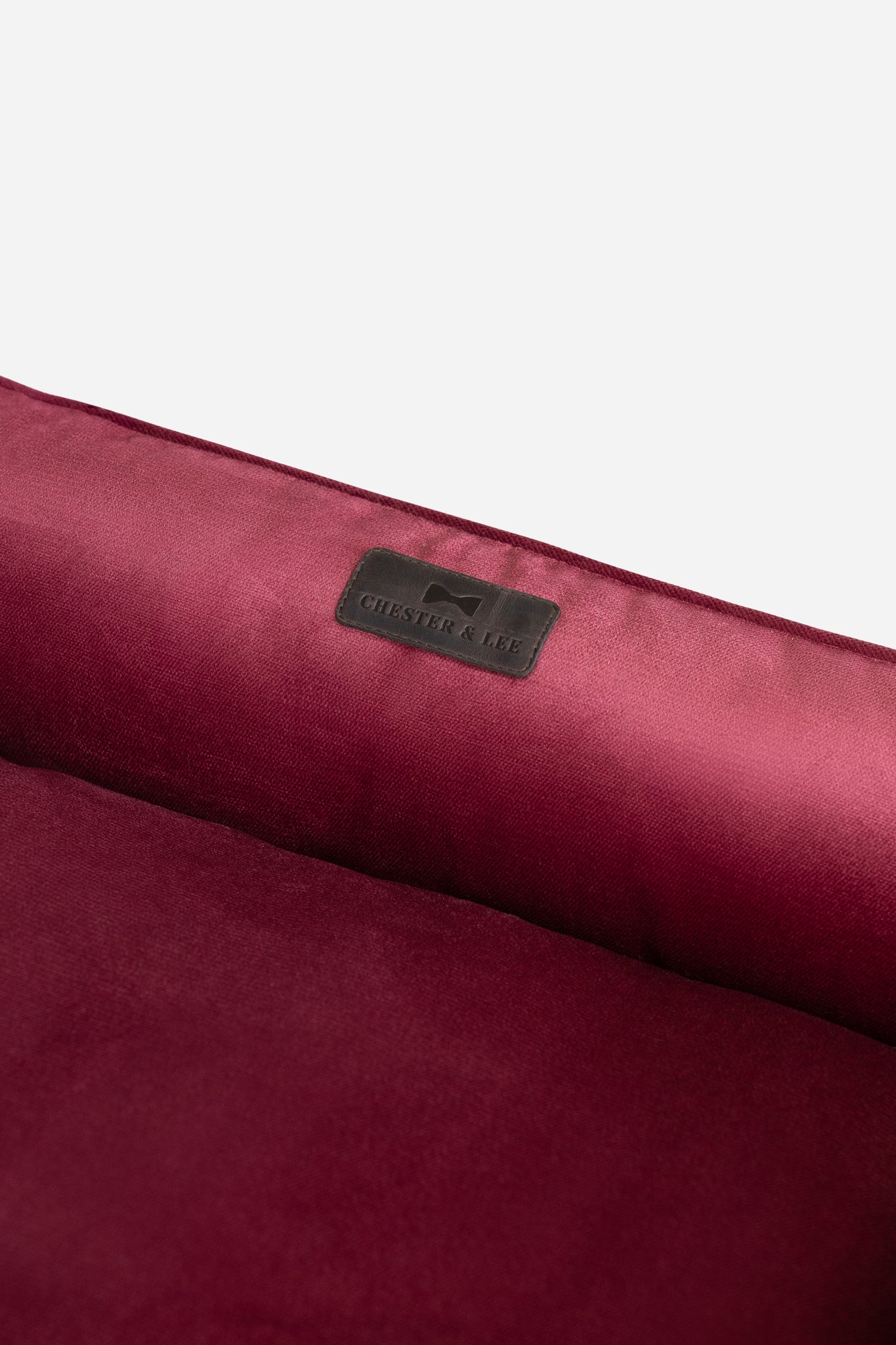 Chester & Lee | Vibrant Velvet Sleeper Dog Bed Wine