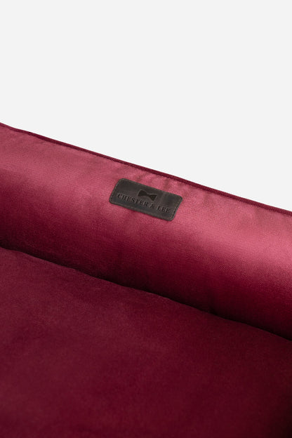 Chester & Lee | Vibrant Velvet Sleeper Dog Bed Wine