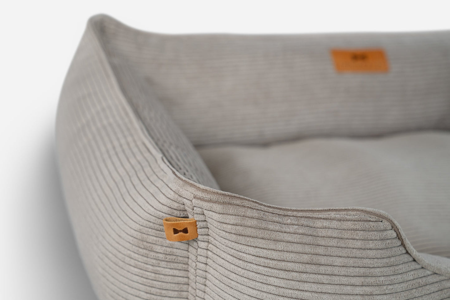 Chester & Lee | Fancy Corduroy Sleeper Dog Bed Taupe