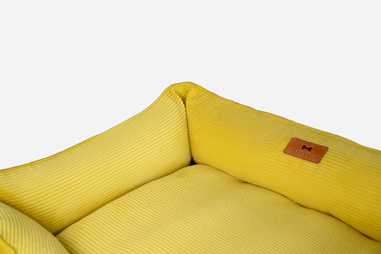 Chester & Lee | Fancy Corduroy Sleeper Dog Bed Sunny Yellow
