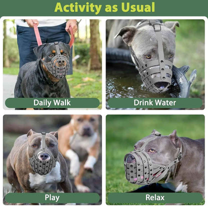 Lightweight Basket Dog Muzzle for Panting & Drinking