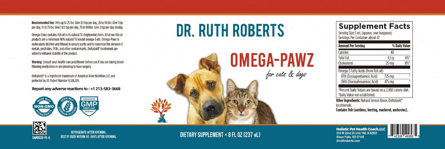 PRE-ORDER Omega Pawz - Liquid Omega 3 Oil for Dogs and Cats