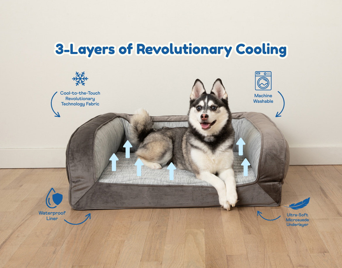 PupChill™ Cooling Bolster Dog Bed