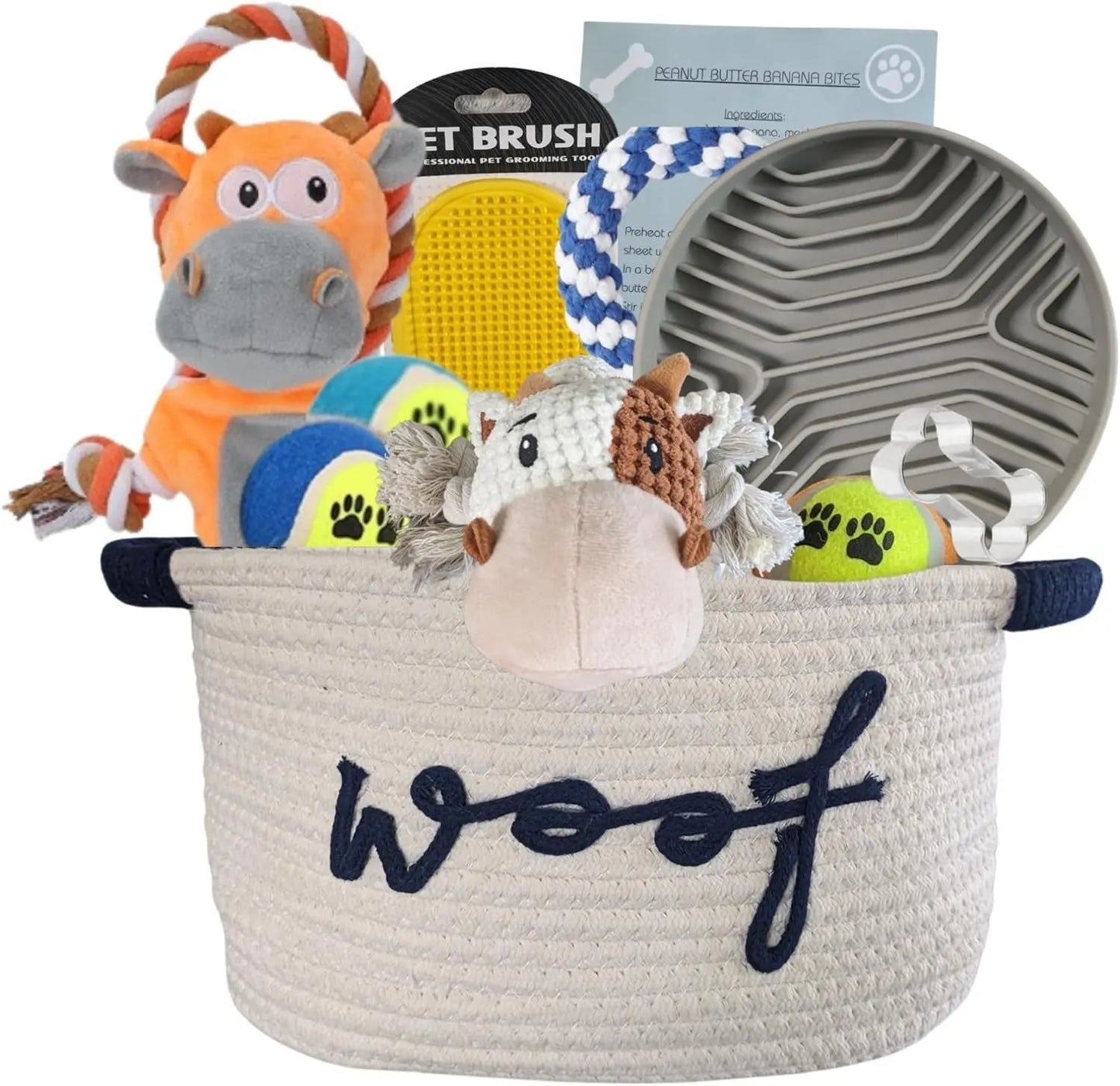 Premium New Puppy Gift Basket – Dog Starter Kit & Birthday Toy Set