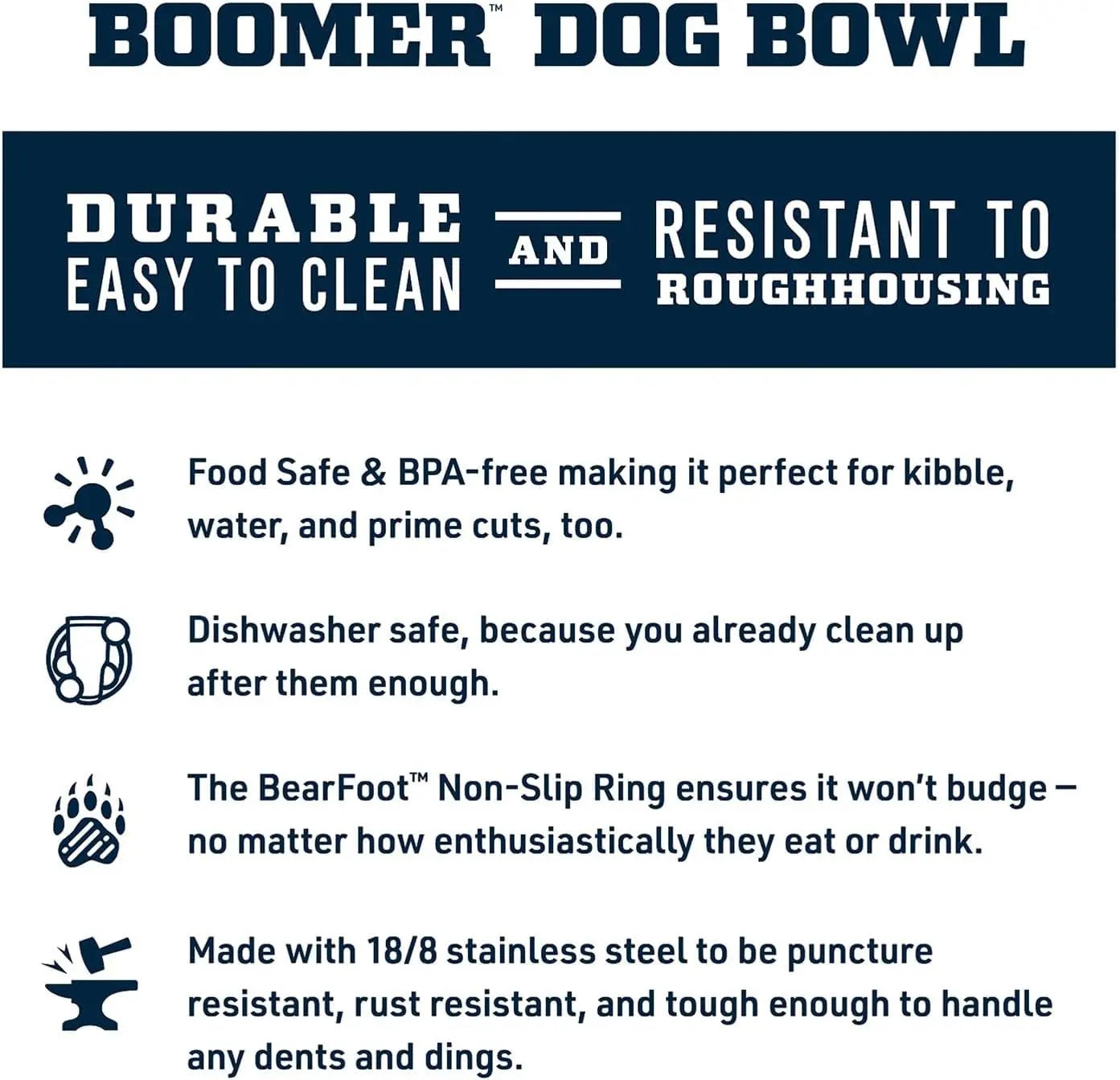 YETI Boomer 4 Dog Bowl | Stainless Steel, Non-Slip, 32 oz
