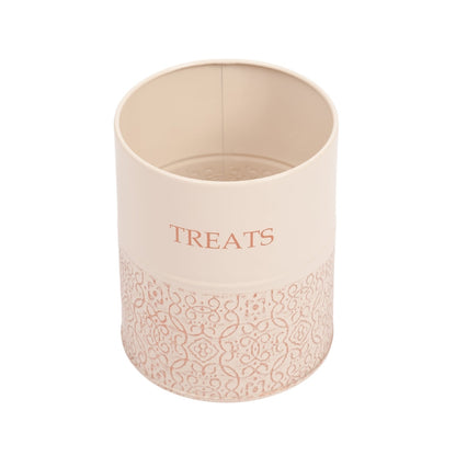 Country Living Dog Treat Canisters - Set of 2 Carbon Steel Jars with Bamboo Lids – White Swan