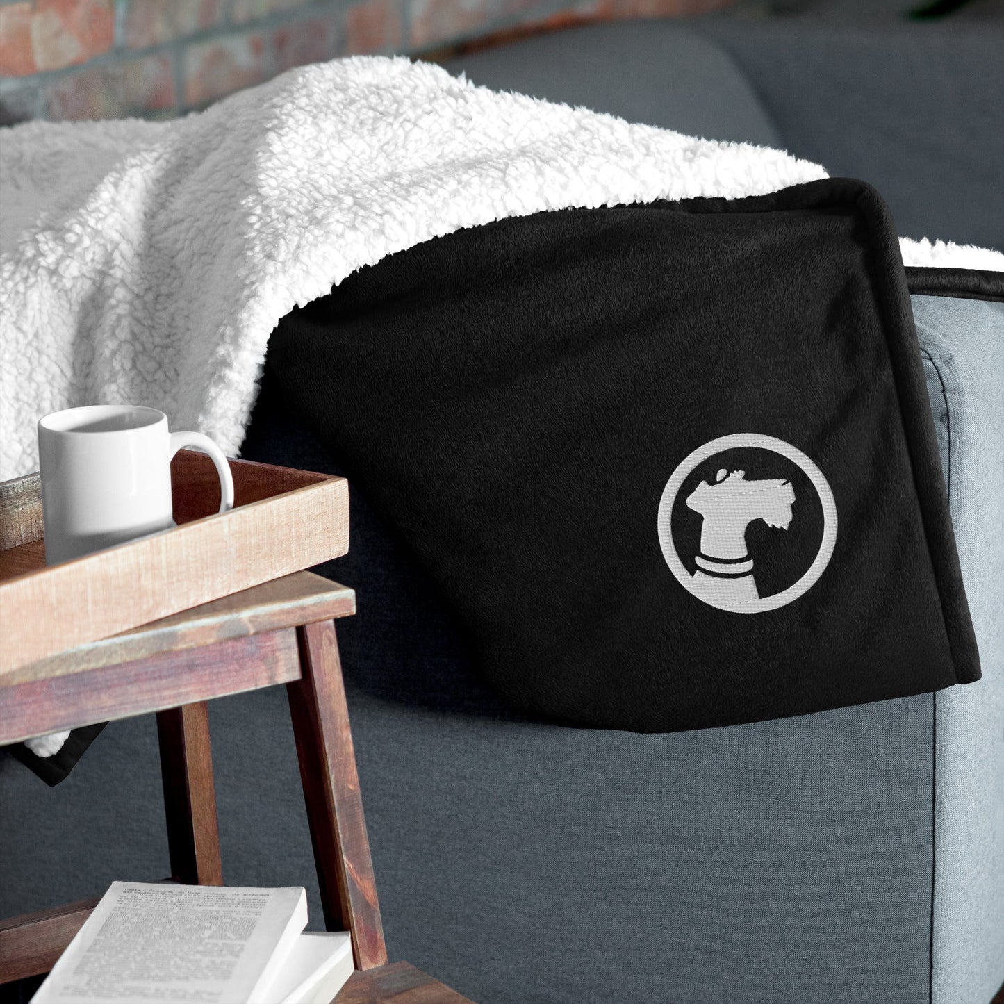 Walker's Embroidered Sherpa Blanket