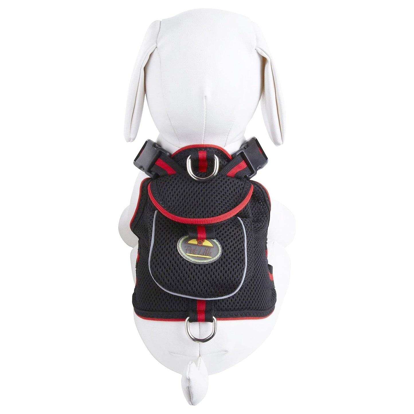 Pet Life ® 'Pocket Bark' Reflective Adjustable Fashion Pet Dog Harness w/ Hook-and-Loop Pouch and Dual Harness Rings