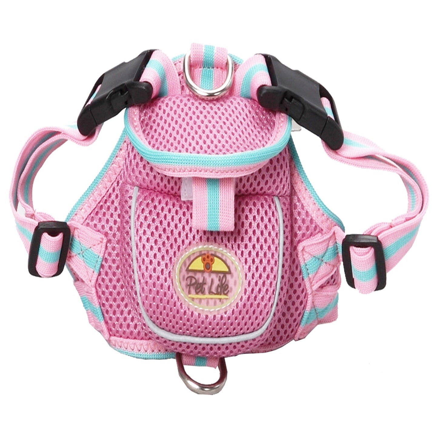 Pet Life ® 'Pocket Bark' Reflective Adjustable Fashion Pet Dog Harness w/ Hook-and-Loop Pouch and Dual Harness Rings