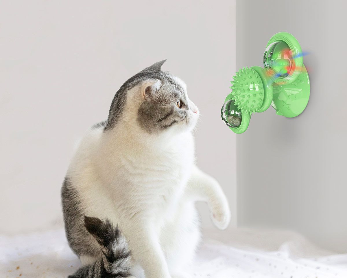 Pet Life ® 'Windmill' Rotating Suction Cup Spinning Cat Toy