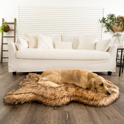 PupRug by Paw.com® Faux Fur Orthopedic Dog Bed - Curve Sable Tan